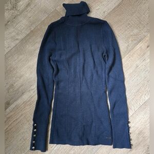 White House Black Market Blue Turtleneck